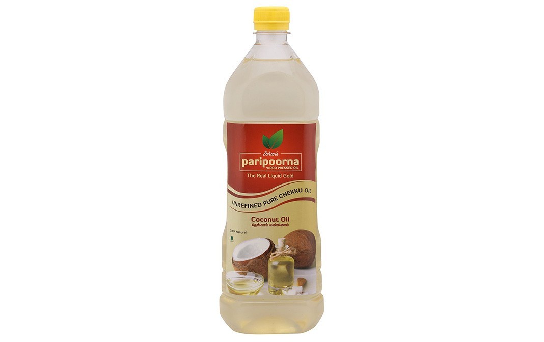 Zohan's Paripoorna Coconut Oil (Unrefined Pure Chekku Oil)   Bottle  1 millilitre
